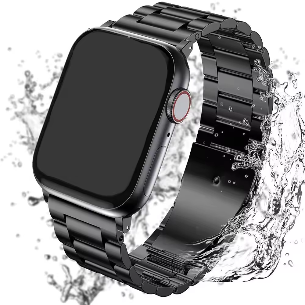 Correa de reloj de acero inoxidable para Apple Watch, 49mm, 45mm, 41mm, 44mm, 40mm, 42mm y 46mm, banda de Metal iWatch 11 10 9 8 7 6 5 SE Ultra 3