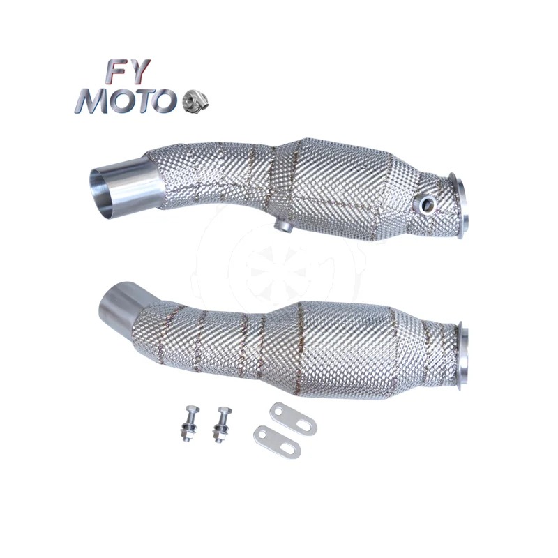 

For ALF A Romeo Giulia 2.9T Exhaust Catted Downpipe with Heat Shield