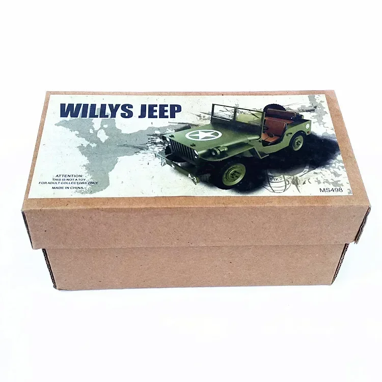 [Divertente] Collezione per adulti Giocattolo retrò a carica Barattolo di metallo Il modello Jeep Giocattolo meccanico Figure giocattolo a orologeria modello regalo per bambini