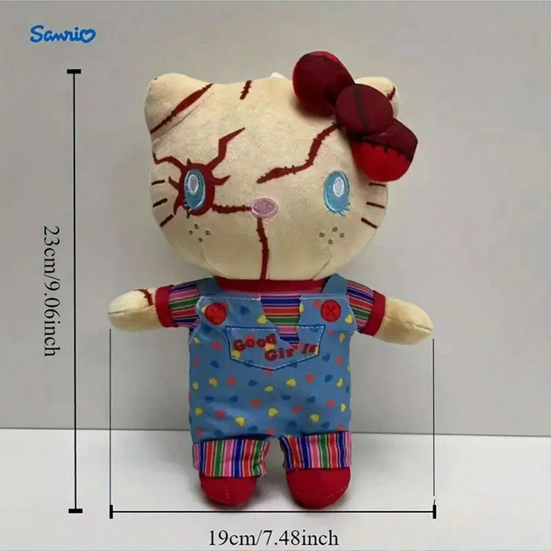 25CM Sanrio  Plush Stuffed Toy Kuromi Plush Doll Halloween Ghost Baby Chucky Cute Kitty Halloween Party Decoration Props Gift