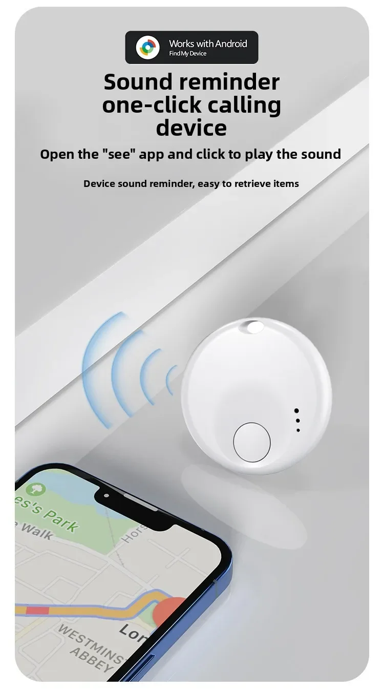جهاز تتبع Google الذكي بنظام تحديد المواقع العالمي (GPS) الصغير يعمل بنظام Android مع Google Find My Device لمكافحة فقدان مفاتيح جهاز مكتشف الحيوانات الأليفة #6