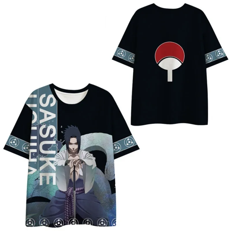 Naruto New Hot Selling Japanese Manga Anime Two-dimensional Printing Teenage Students Short-sleeved T-shirt Tops