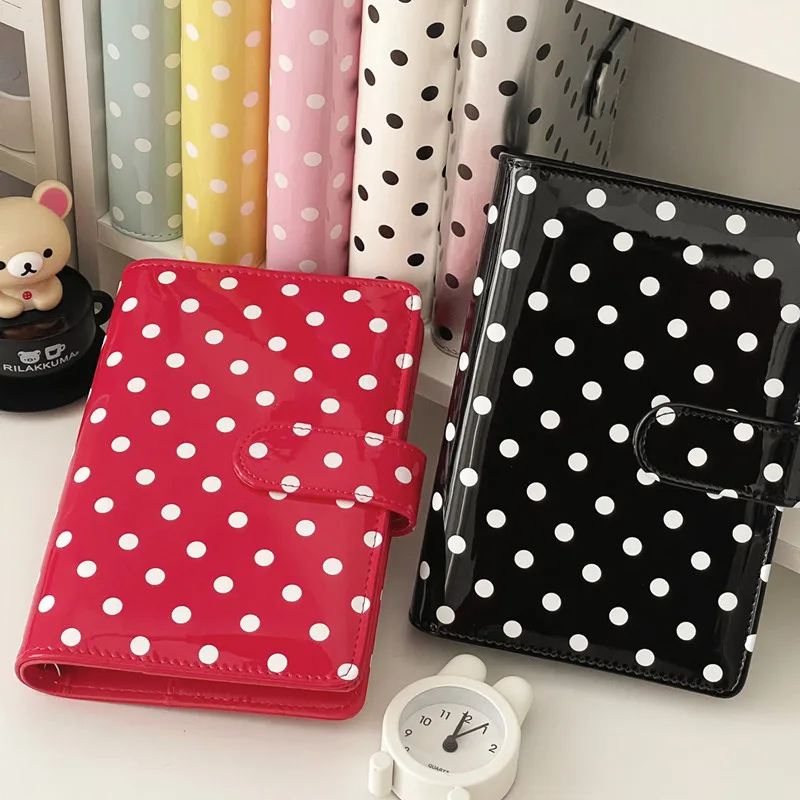 Polka Dots PU Leather A5 Kpop Photocards Collect Binder idol Photo Card Book Idol Storage Album