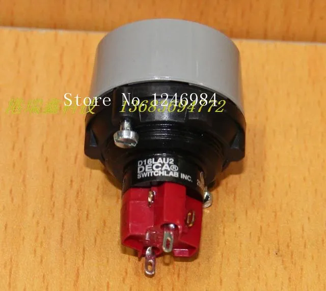 Taiwan DECA Progressive Alliance waterproof button switch R G B Y W O M22 self-locking switch D16LAU1-2AB D16LAU1-1AB--10pcs/lot