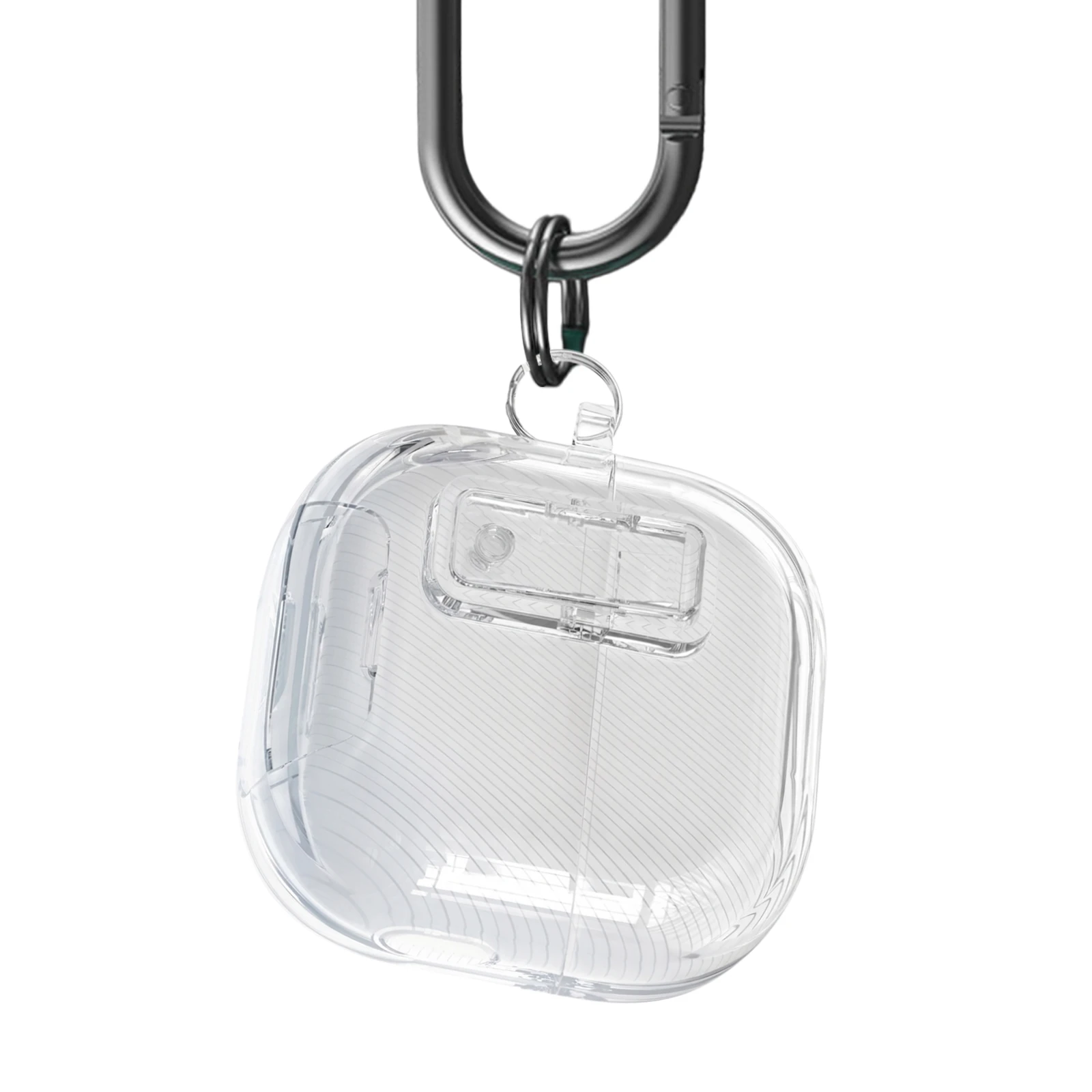 for FreeClip 2 Earphone Case Transparent TPU PC Cover Hidden Stand Dust-Proof Anti-Scratch Shell