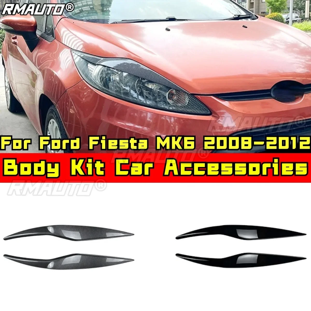 

Для Ford Fiesta MK6 2008-2012 авто фара лампа век брови украшения фар автомобиля Стайлинг отделка модификация часть