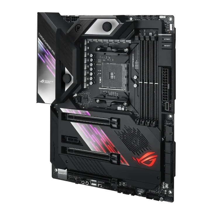 Rog crosshair viii fórmula placa-mãe 128gb ddr4 pcie 4.0 amd x570 atx rog gaming mainboard para amd ryzen 5000/4000 série cpu