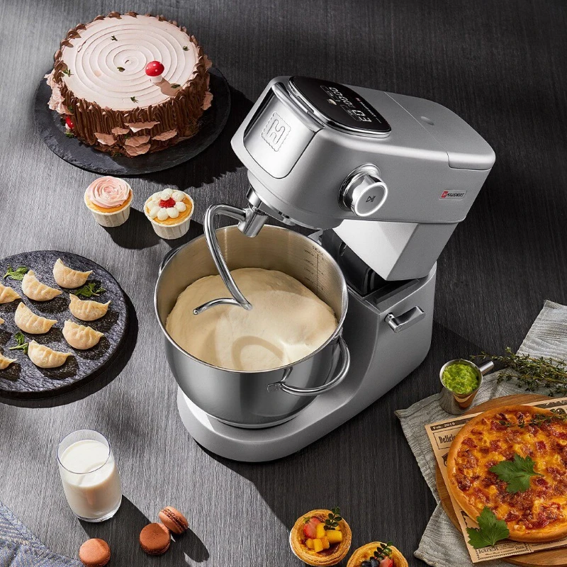 Household Automatic Dough Mixer, Silent Multifunctional Stand Mixer with Color Display