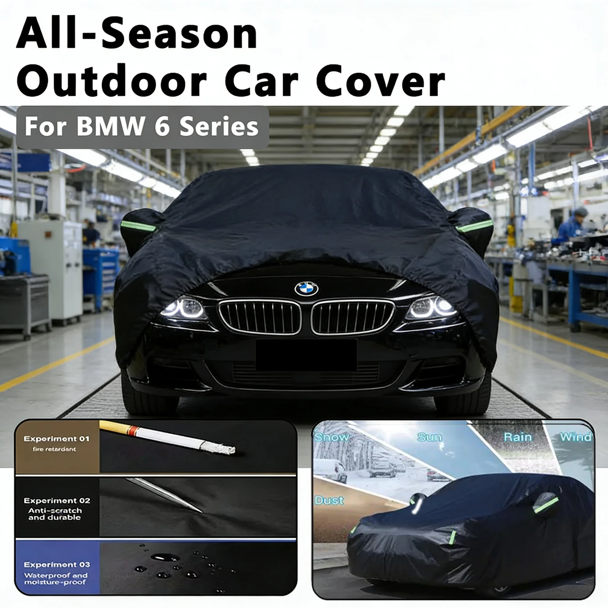 

For BMW 6 Series Outdoor Protection Full Car Covers Snow Cover Sunshade Waterproof Dustproof Exterior Car Accessories