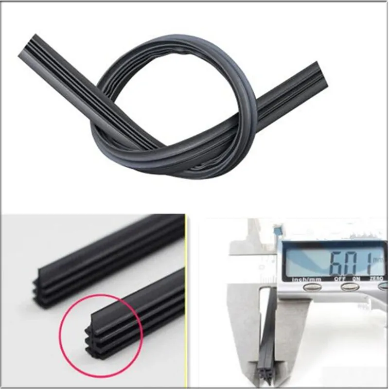 Hot Car Wiper blade Insert Soft Rubber Strip Accessories For Geely Vision SC7 MK CK Cross Gleagle SC7 Englon SC3 SC5 SC6 SC7