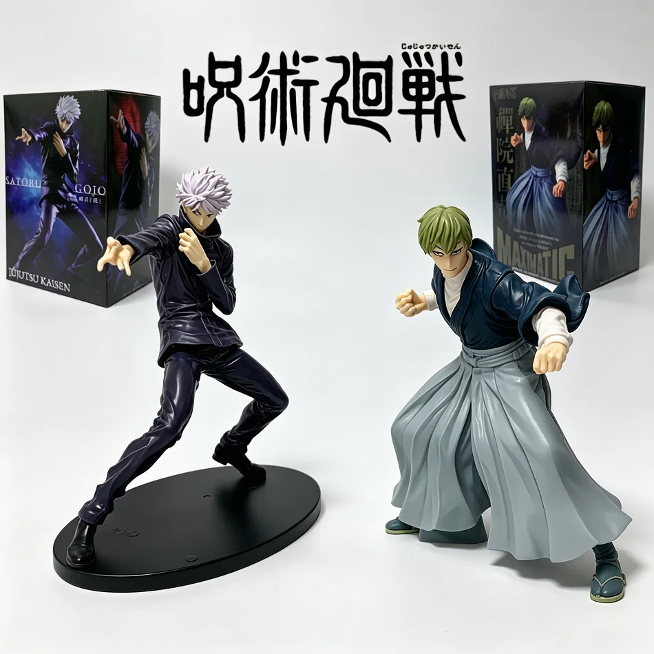 Anime Jujutsu Kaisen Gojo Satoru Naoya Zenin Kampfpose Statue PVC-Figur Sammlerstück Ornament Geschenkmodell Spielzeug