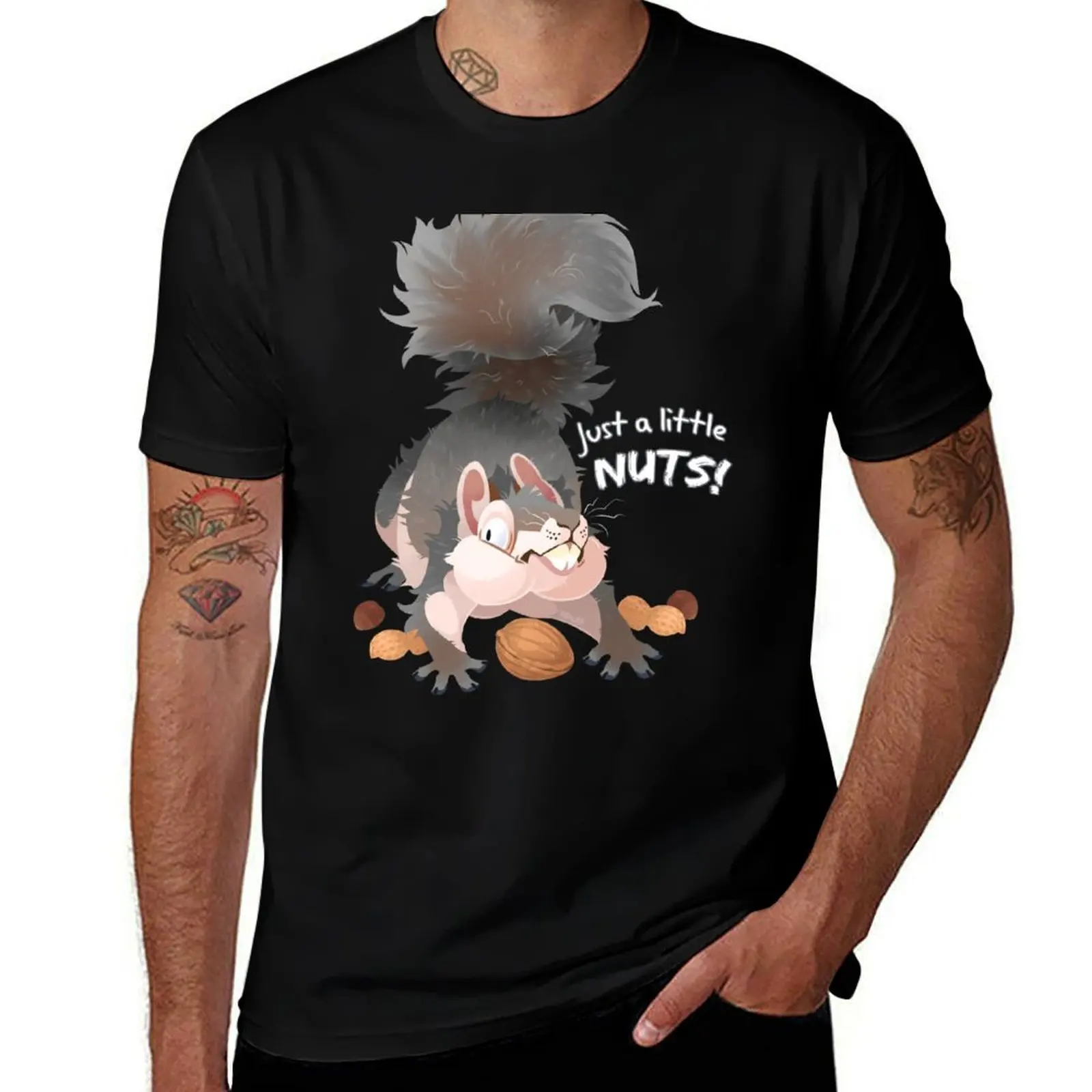 Just a Little NUTS! T-Shirt Athletic Fit Sports Short Sleeve Top T-Shirt