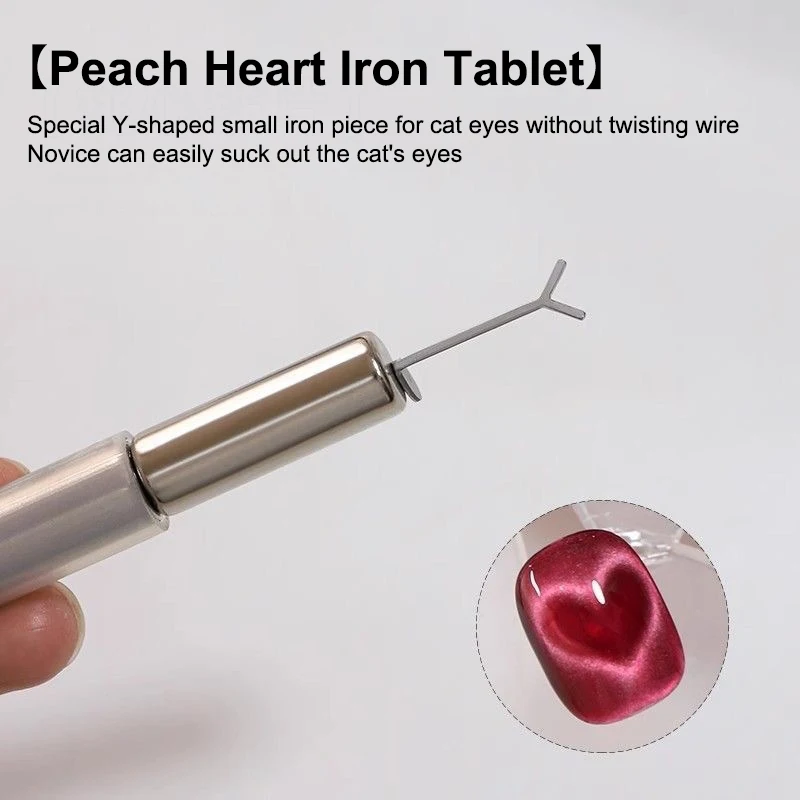 Y-shaped Nail Magnet Stick Love Heart Ingot Cat Eye Magnet Tool for Nail Art DIY Manicure Accessories