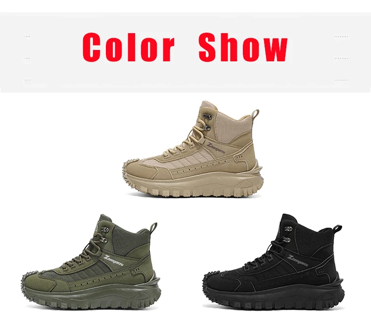 Neue Herbst-High-Top-Sport-Wanderstiefel in großen Größen, bequem mit dicken Sohlen, leicht und lässig, geeignet für tägliche Outdoor-Aktivitäten, Wandern, Reisen, Bergsteigen und Campingausrüstung für alle Jahreszeiten. – Detail 5