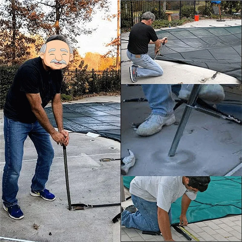 

1 PCS Pool Cover Tool 26Inch Length Removal Installation Rod Pool Cover Anchors For All Standard Pool Cover Anchors