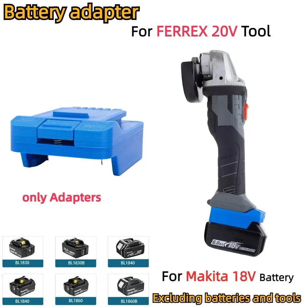 Battery Adapter/Converter for Makita 18V LXT BL Battery TO FERREX 20V Series Cordless Power Tools(Only Adapter)