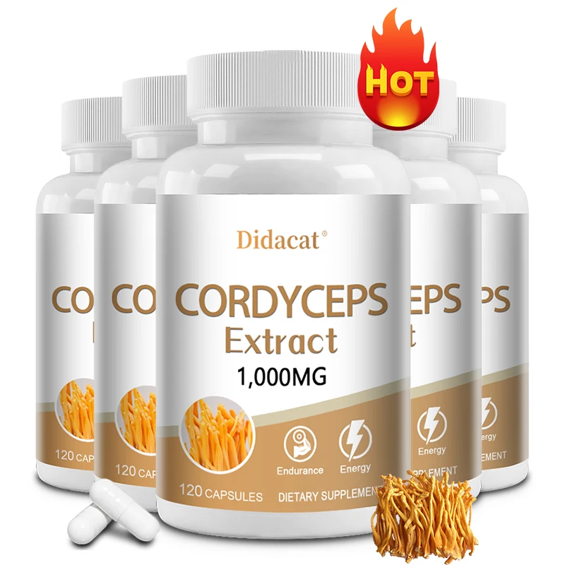 

Cordyceps Mushroom Supplement - Promotes Energy and Endurance Support, Reduces Stress and Fatigue