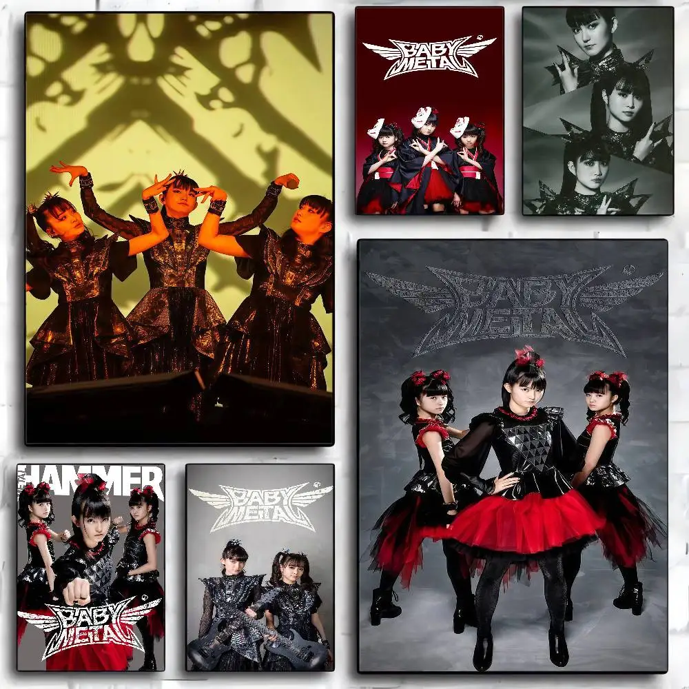 Babymetal Japanese Idol Group Classic Vintage Posters Decoracion Painting Wall Art White Kraft Paper Kawaii Room Decor