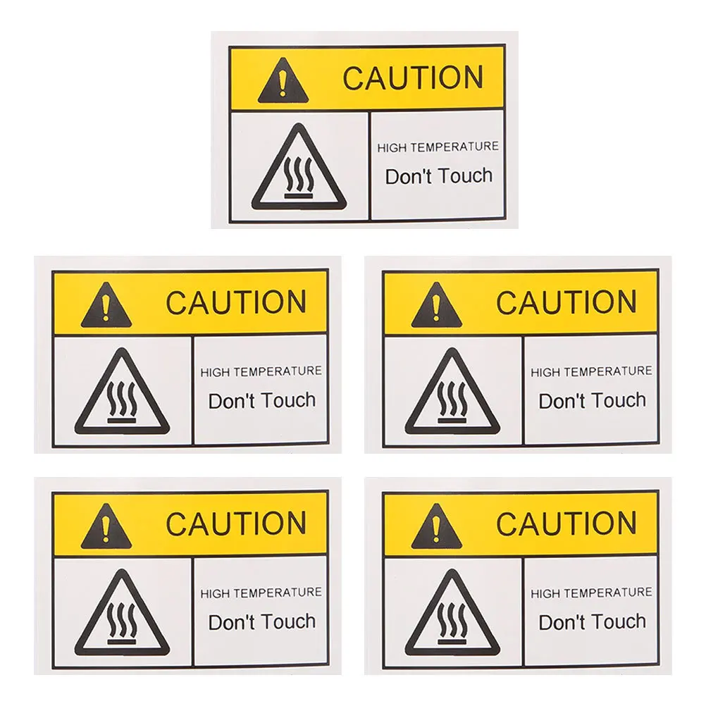 High Temperature Warning Labels Hot Surface Safety Stickers For Mechanical Equipment Water Heaters Ovens Irons Heat