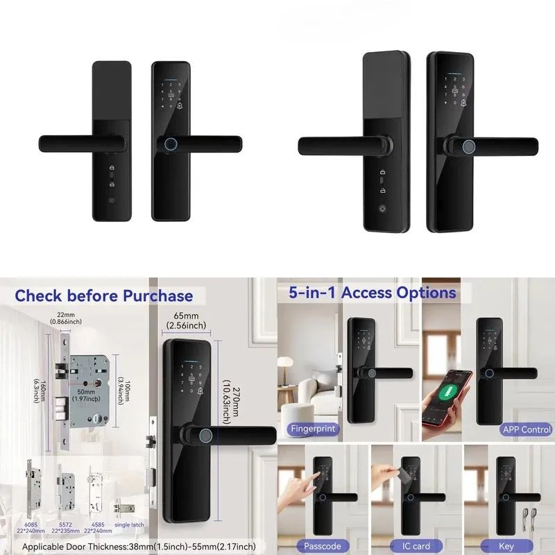 for  Wifi  Smart Fingerprint Door Lock High Quality Intelligent Digital Remote Control Entry System