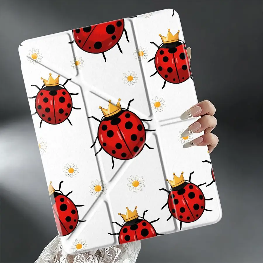 Tablet Case For iPad 11th 10th Gen Pro 13 2025 2026 Mini 7 6 5 12th 9th Air 8 M2 M3 3 With Pen Slot Cover Charming Crown