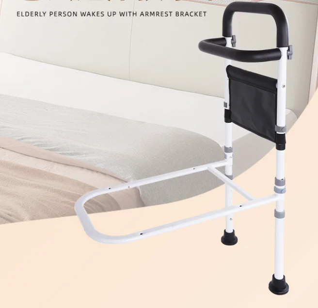 حاجز سرير لكبار السن وكبار السن والأشخاص الذين يسقطون من السرير - مقبض مساعدة سرير قابل للطي #3