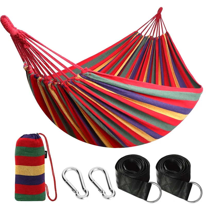 wholesale-portable-camping-double-person-canvas-cotton-hammock-with-stand-outdoor-swing-bed-for-garden-patio-backyard-and-homepr