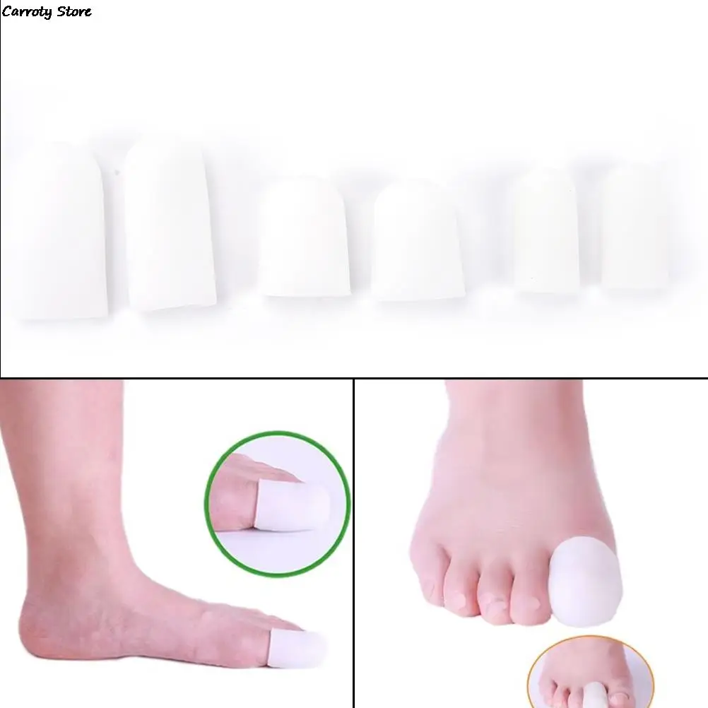 2 stücke Silikon Gel Toe Rohr Fuß Hühneraugen Entferner Blasen Gel Bunion Toe Finger Protector Körper Massager Einlegesohlen Füße Pflege