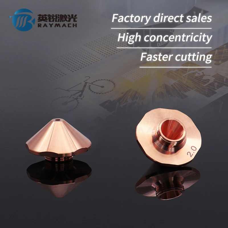 Bodor Laser Nozzle D25 Double Chrome-plated Layer WSX NC60 M11 Caliber 1.0-5.0 Fiber Laser Cutting Head Using  Red Copper Nozzel