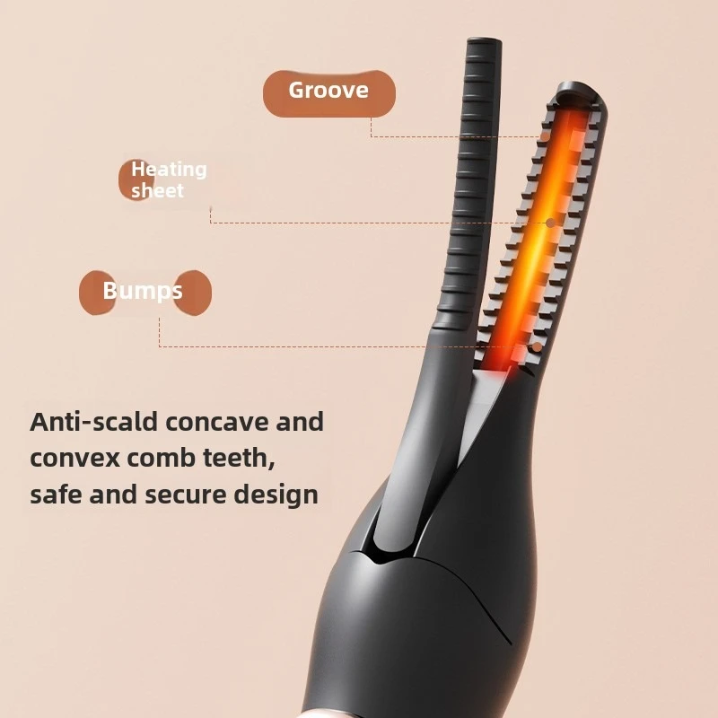Piegaciglia elettrico riscaldato Dispositivo per arricciare le ciglia a lunga durata Dispositivo per ciglia finte Pettine a clip Strumenti di bellezza per il trucco delle donne