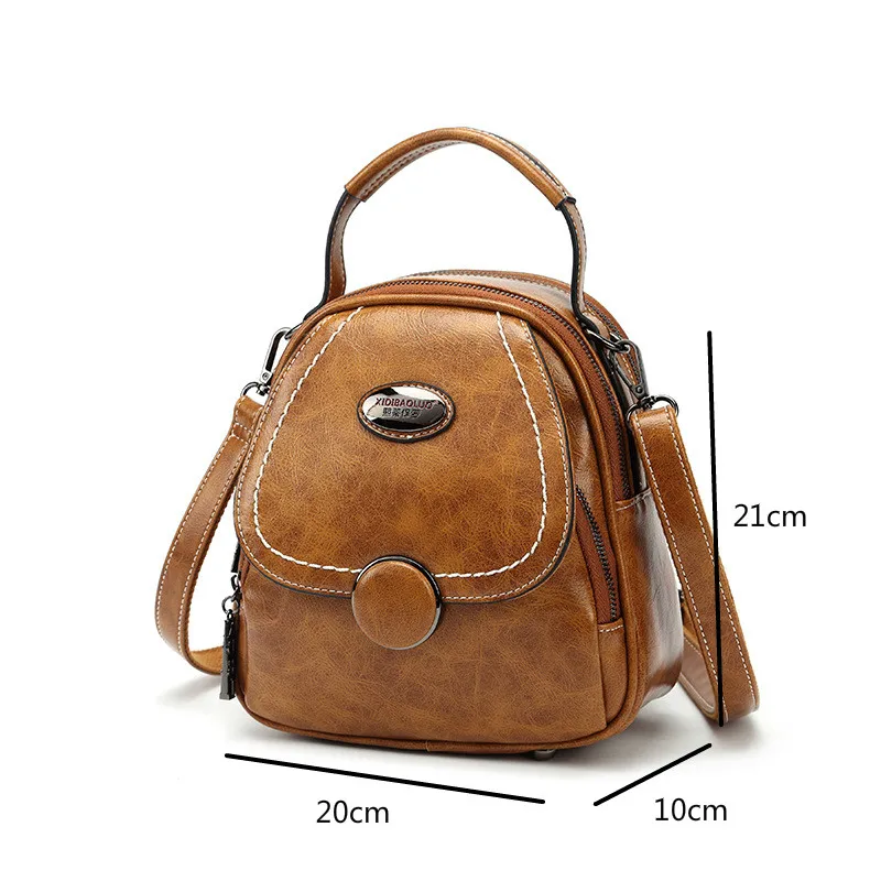 Johnature 2024 New Retro Small Shoulder Bag Women Backpack Fashion Ladies Bags Pu Leather Multifunctional Travel Backpacks