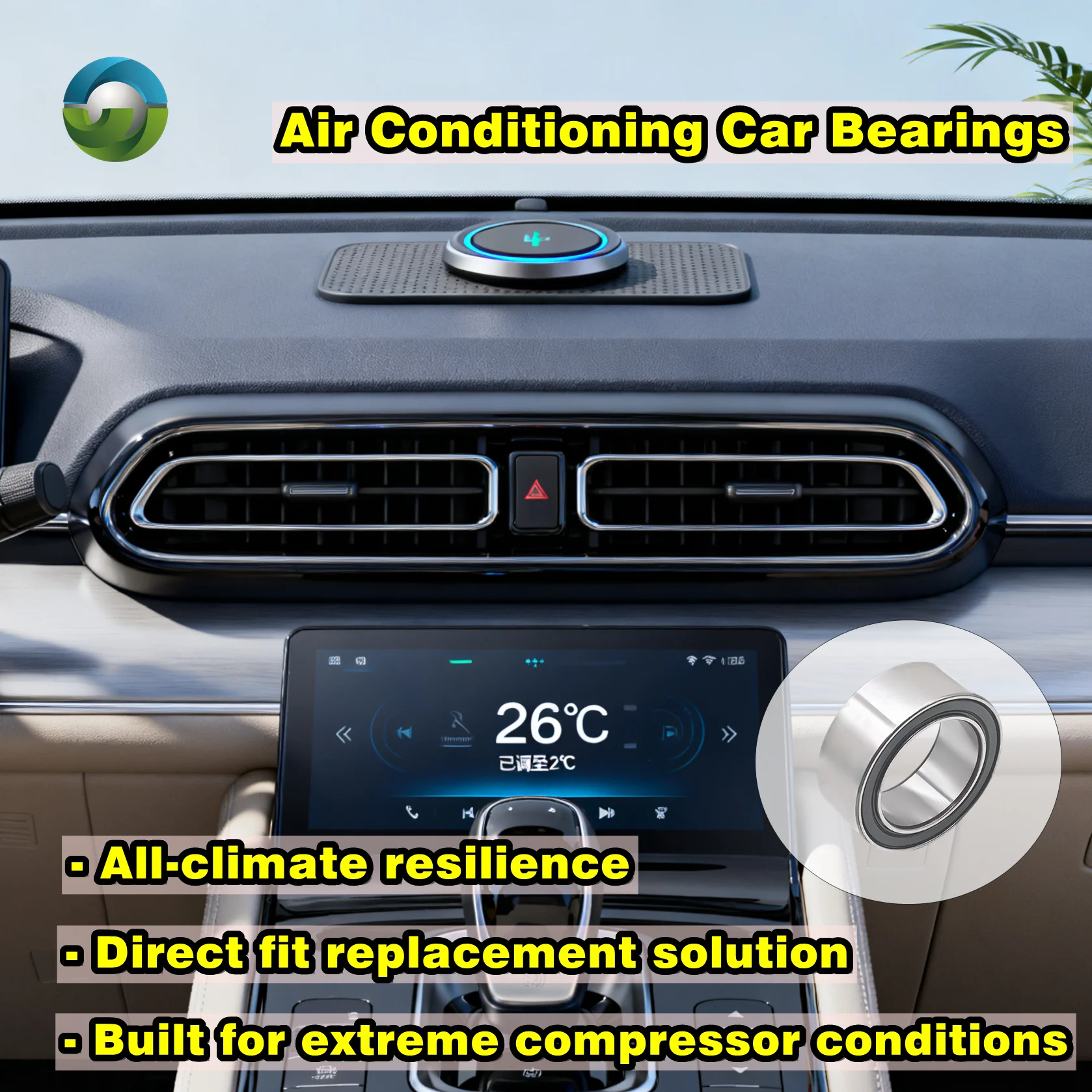 

1 шт. 35BD5220 автомобильный компрессор кондиционера 35x52x20 мм ABEC-7 двойной резиновый герметичный для прямой замены и высокой долговечности