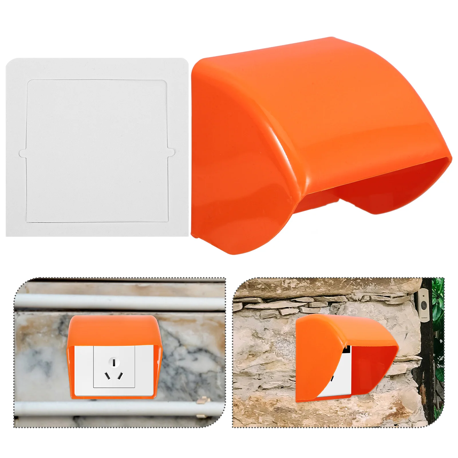 

Waterproof Socket Cover Rainproof Wall Protector Outdoor Socket Protective Cover For Bathroom Kitchen Living Room Durable Abs