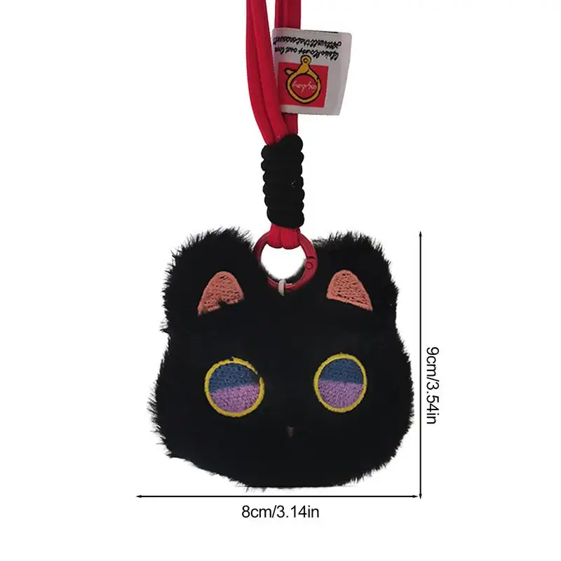 Cat Purse Charm Adorable Cat Plush Pendant Plush Backpack Pendant Cute Squeaky Cat Doll Keychain Charm Pendant For Girlfriend