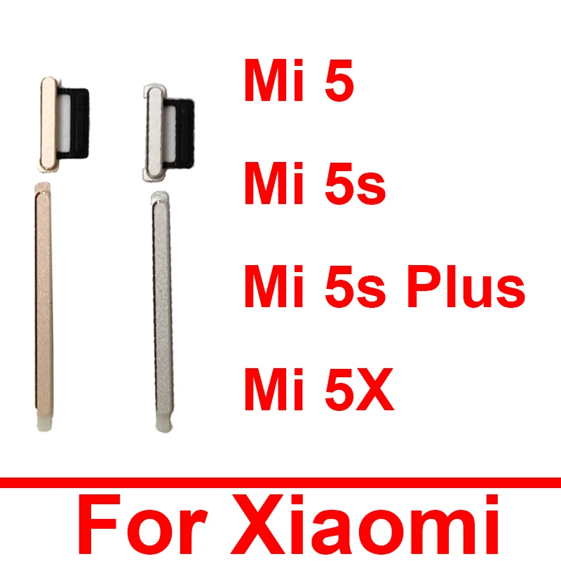 ON OFF Power Button Volume Side Button For Xiaomi Mi 5 5s 5X 5S Plus Mi A1 Power Volume Up Down SideKey Replacement Parts