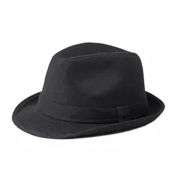 Autumn And Winter Men Gentleman Fedoras Solid Color Top Hat Woolen 56-60cm Small Brim British Style Casual LM0121