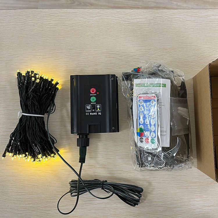 Solar LED strip light DC or AC input RGBW colorful LED Christmas decorative string light