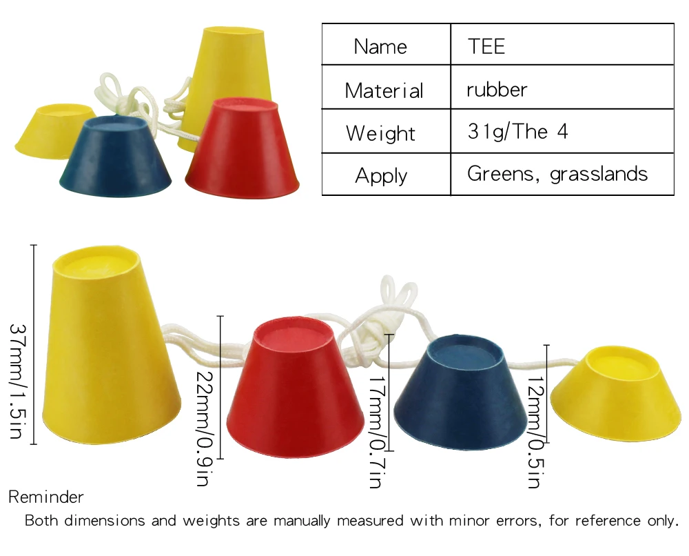 4 In 1 Different Heights Golf Tees Golf Winter Rubber Tee With Rope Golf Ball Holder Drop Ship
