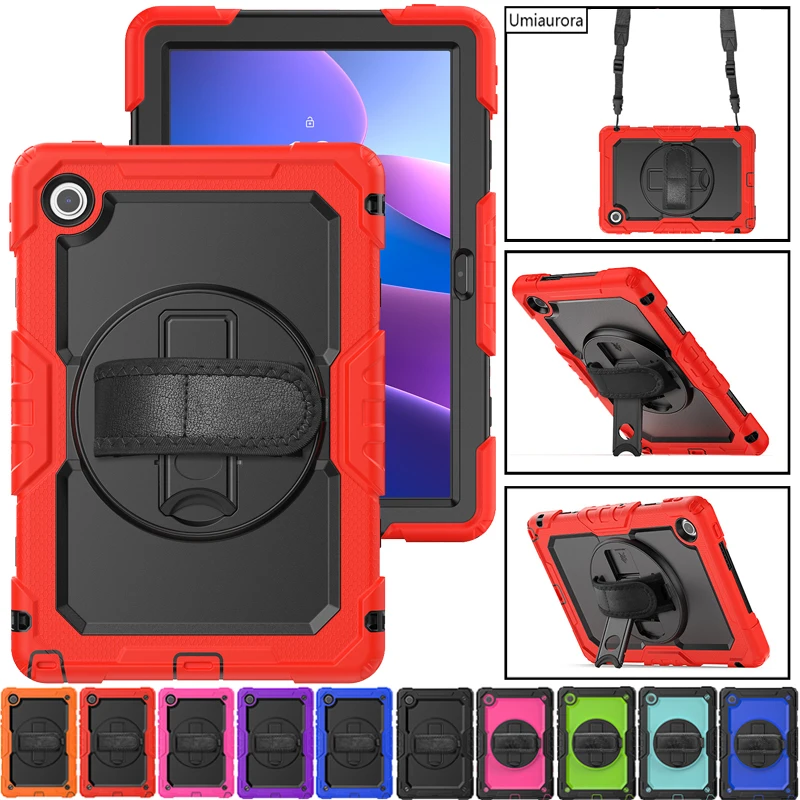 For Lenovo Tab 10.1 inch 2025 TB311FU TB311XU Heavy Duty Rugged Tablet Case Cover Hand Shoulder Strap Stand Shockproof PC Funda