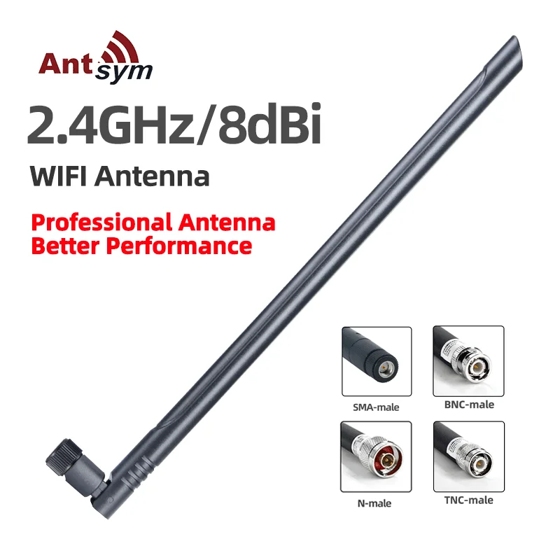 

Wifi Antenna 2.4GHz 8dBi SMA RP BNC Male for Wireless Network PC PCIE Card Router IP Camera FPS Drone Bluetooth Device