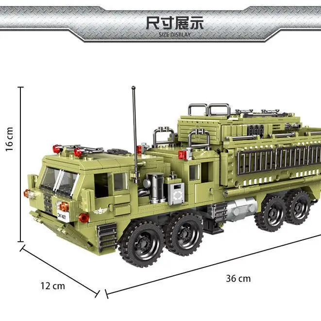 1377pcs City WW2 Military Scorpio Heavy Truck Bricks Model Technical MOC transport truck Soldier Building Blocks Toys For kids