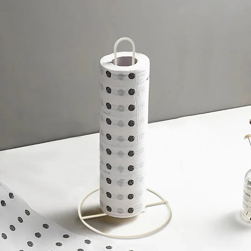 Stainless Steel Tissue Holder, Multifunctional Packaging Paper Storage Rack, Dining Table Vertical Storage Roll Paper Holder