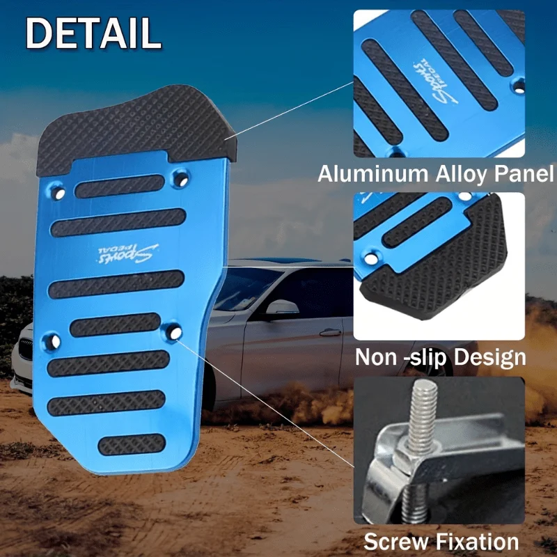 1set Anti-Slip Car Foot Pedal, Manual/Automatic Transmission Pedal Cover, Anti-Skid Pedal Cover For Accelerator & Brake