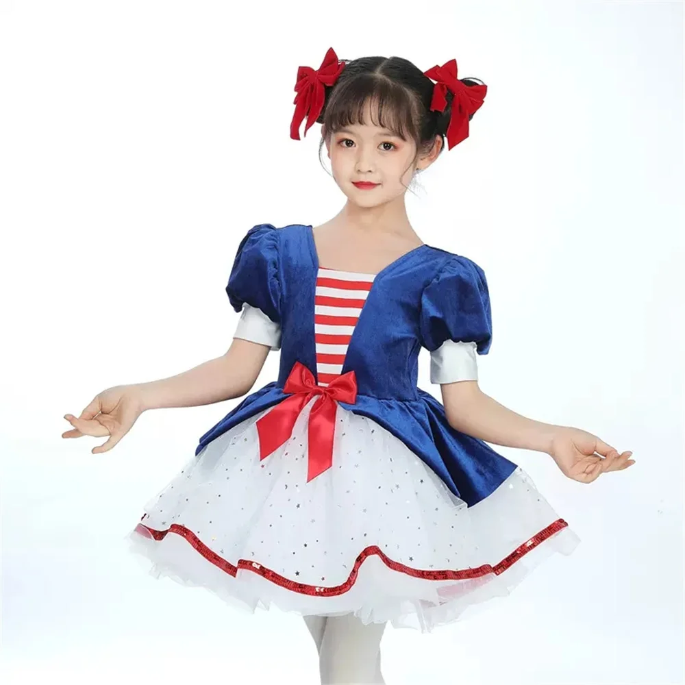 Blue color Kids Classic Professional Ballet Tutu Red Swan Lake Pancake Tutu Ballerina Party Dance Costumes Girls Ballet Dress