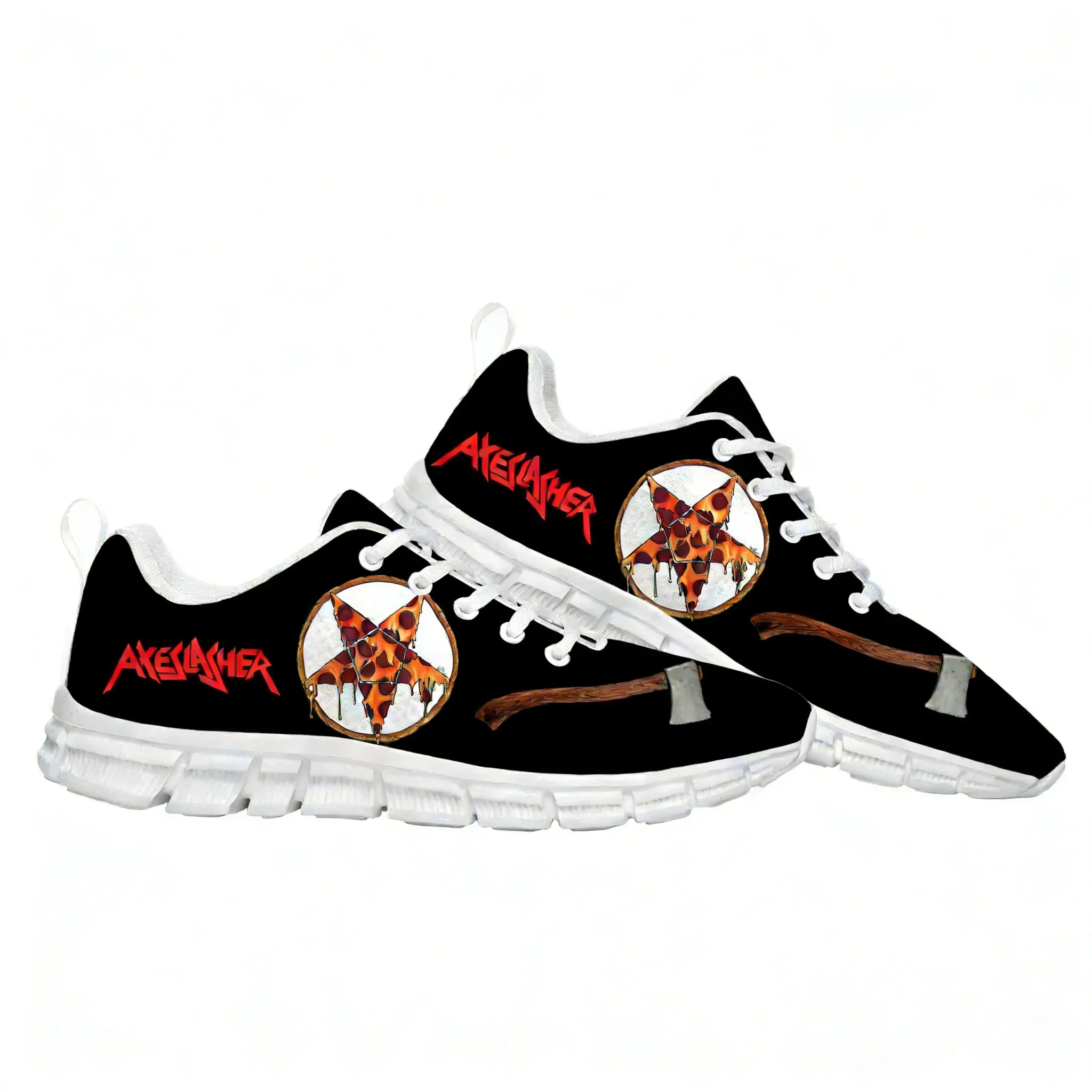 Axeslasher Heavy Metal Rock Band Flats Sports Shoes Mens Womens Sneakers Fashion Casual Hiking Sneaker Custom Built Shoes