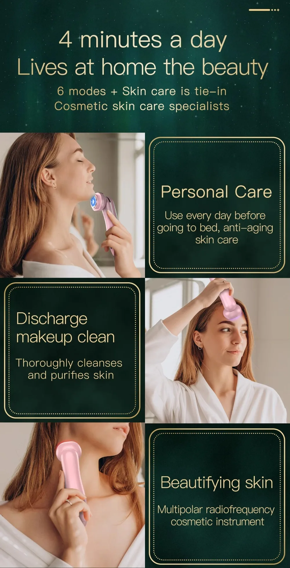 Facial Products New Beauty Products for Women Rf Ems Hot Cold Led Home Use Beauty Equipment Face Ems Fmassager Lifting Machine