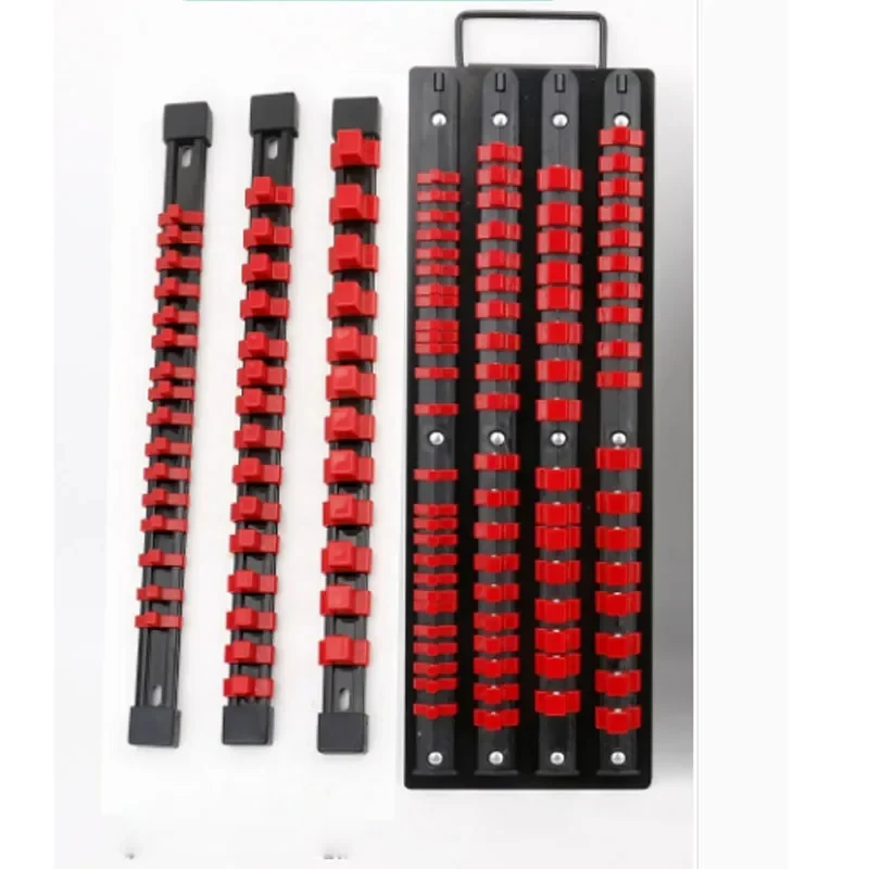 15Pack ABS Plastic Socket Organizer Rail Replacement Clips, 1/2 3/8 1/4 Drive Spring Loaded Ball Bearing Socket Holder Tool Rack