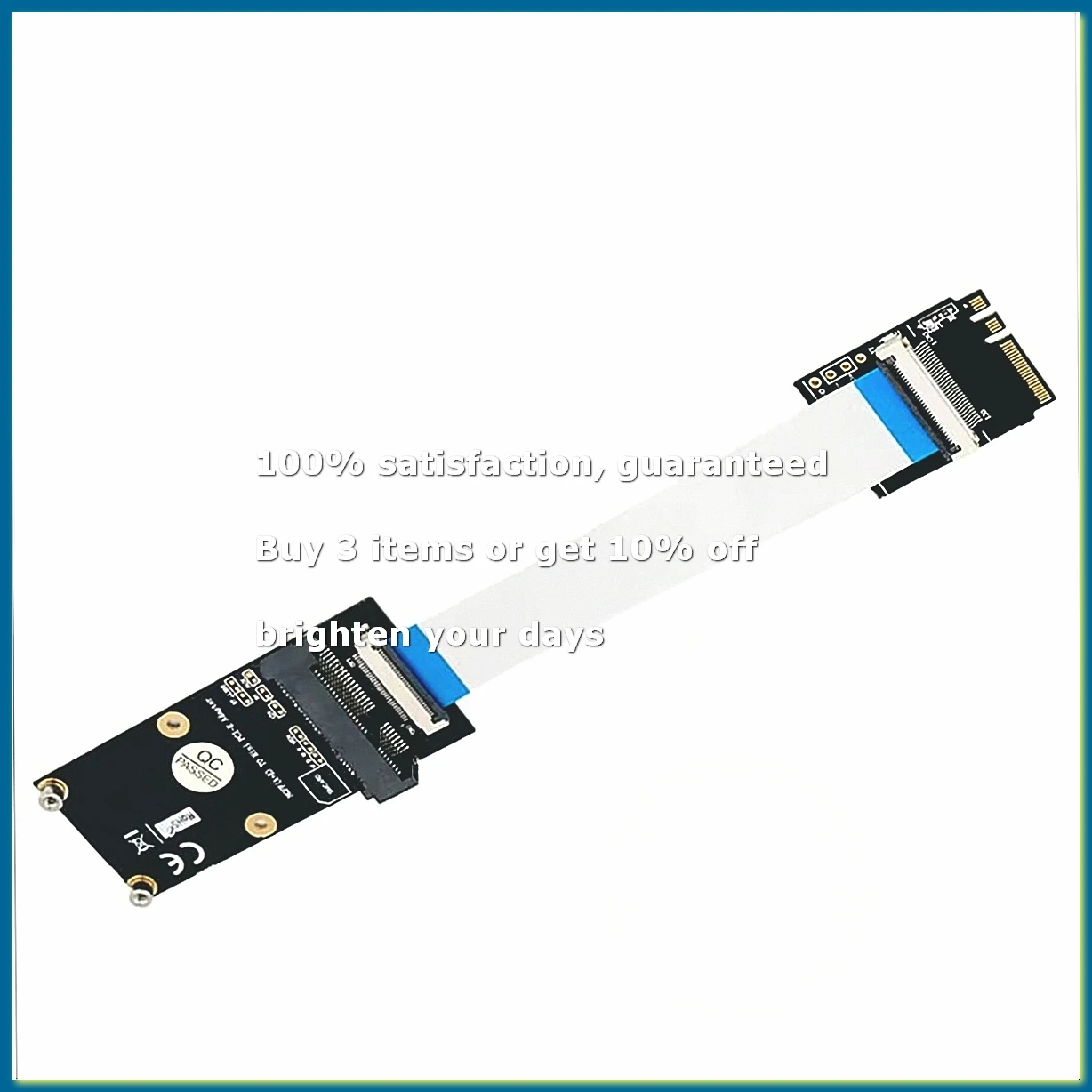 M.2 (NGFF) Key A/E/A+E to Mini PCI-E Adapter with FFC Cable for PC Computer