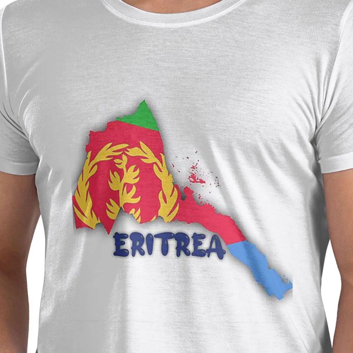 

Flag Of Eritrea 100% Cotton T-Shirt Men's Classic T Shirts Men Crew Neck Short Sleeve S-6XL