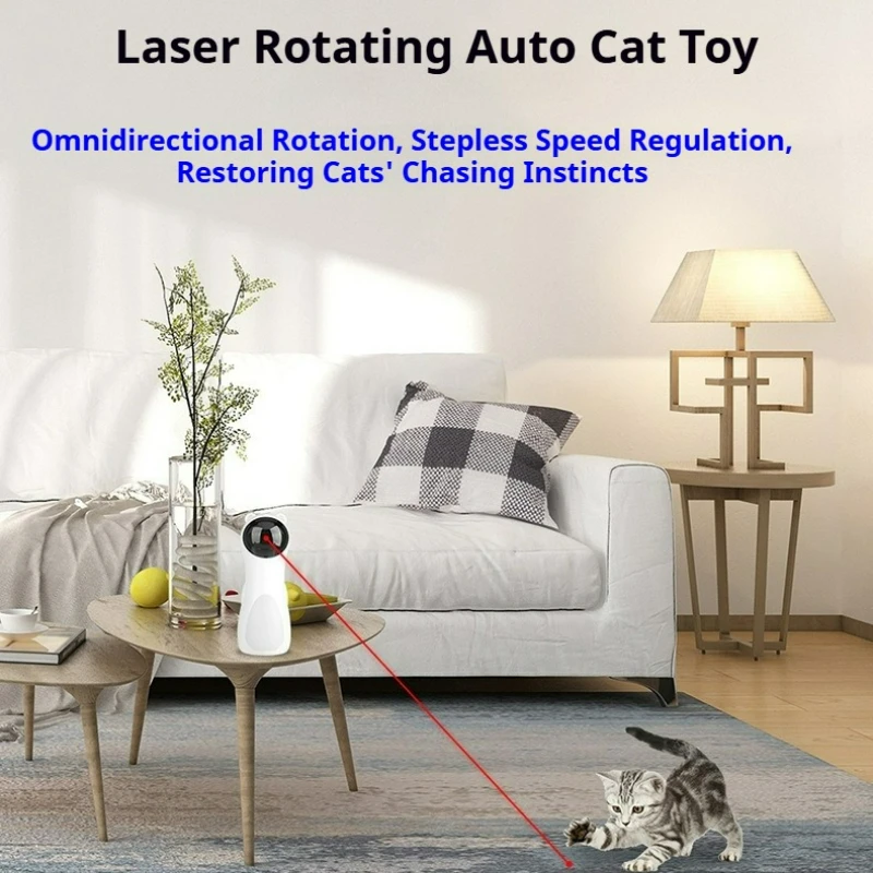 Intelligent Adjustable Infrared Laser Automatic Cat Toy with 3 Selectable Modes and Adjustable Height